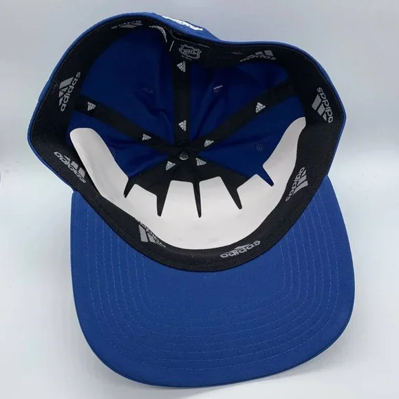 Toronto Maple Leafs NHL M/L Blue Adidas Aerowarm Hat Fitted Cap Mens - Picture 5 of 5